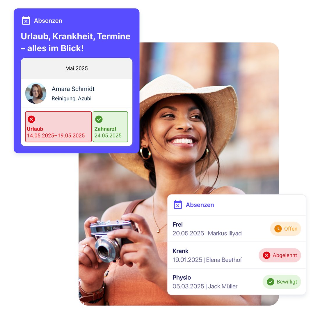 Absenzen — Screenshot in der App