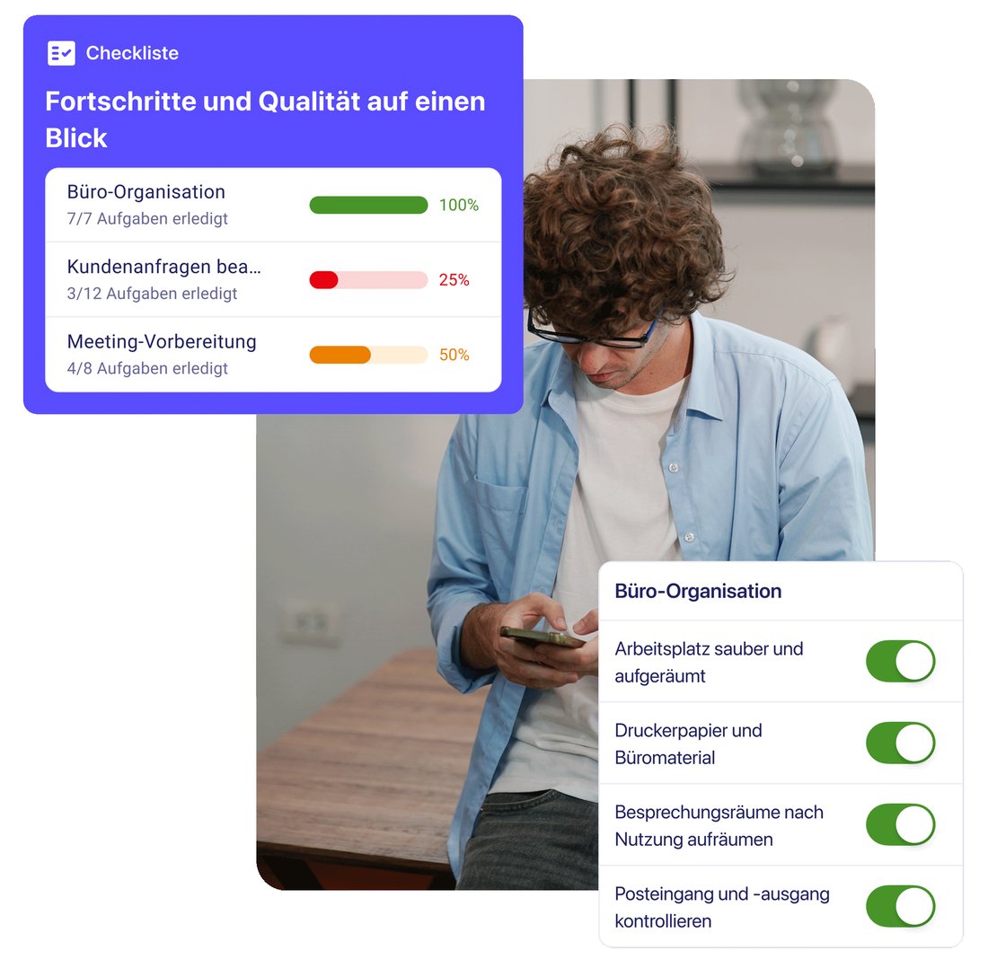 Checklisten — Screenshot in der App