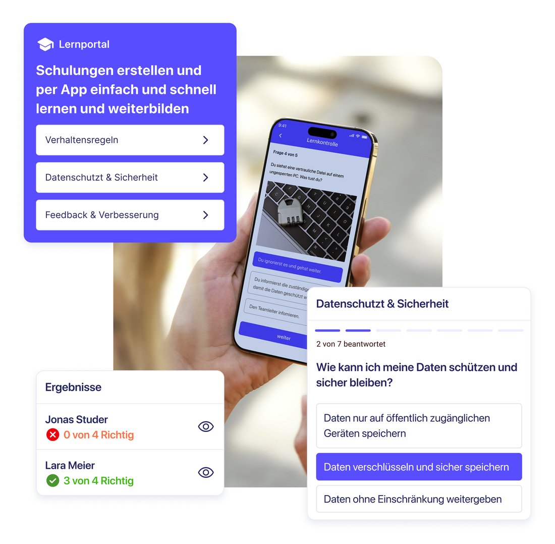 Lernportal — Screenshot in der App