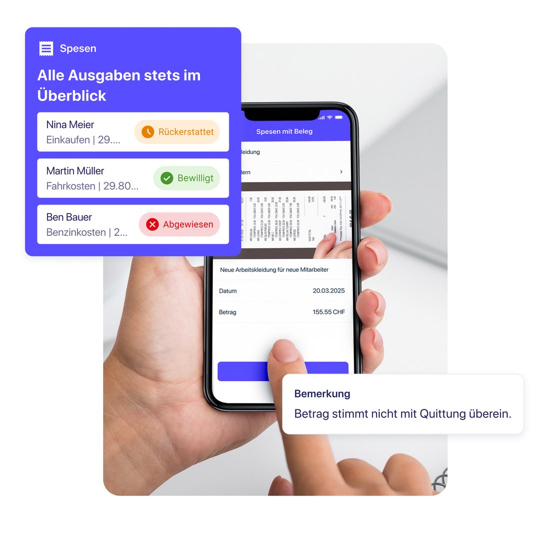 Spesen — Screenshot in der App