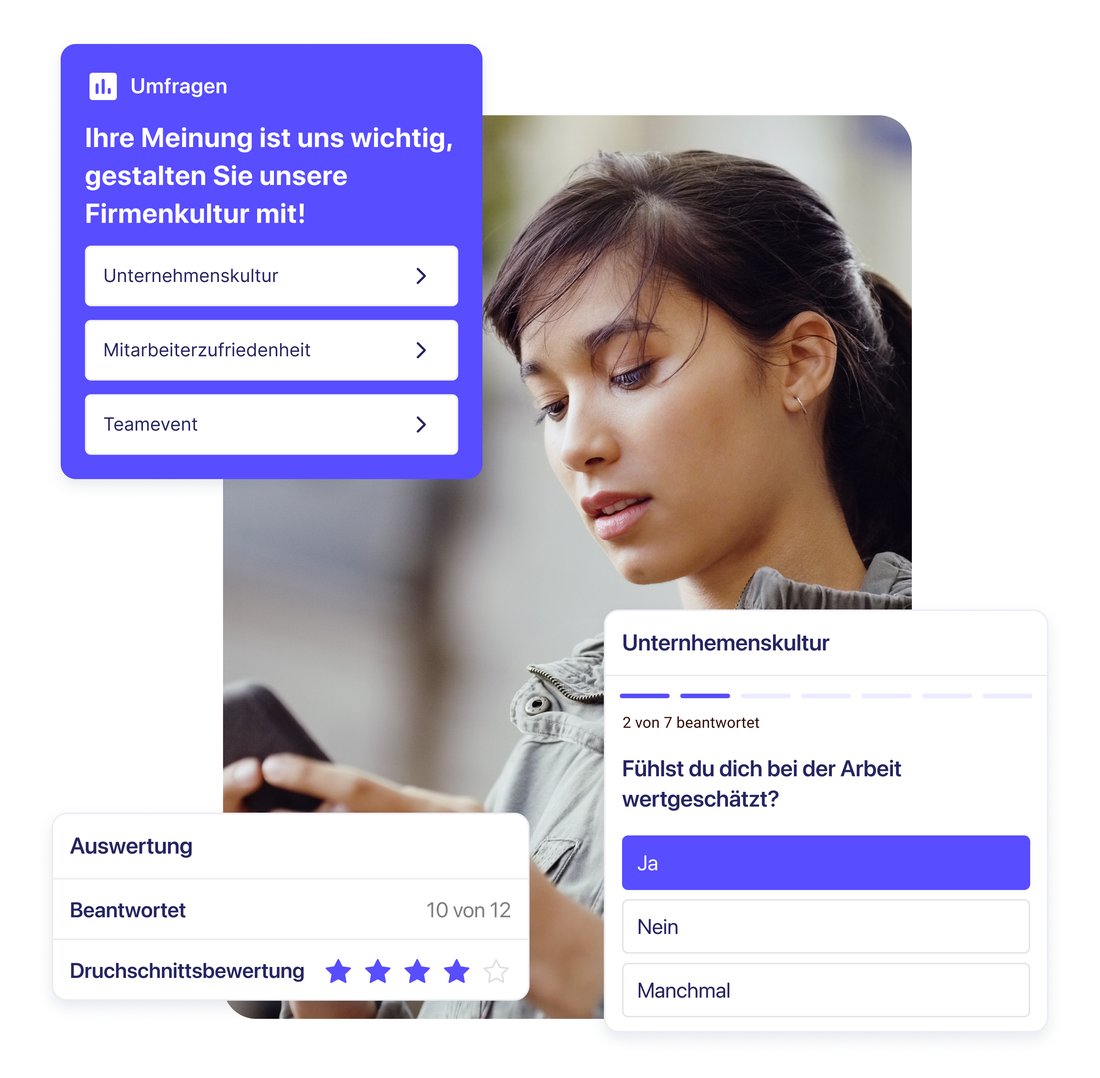 Umfragen — Screenshot in der App